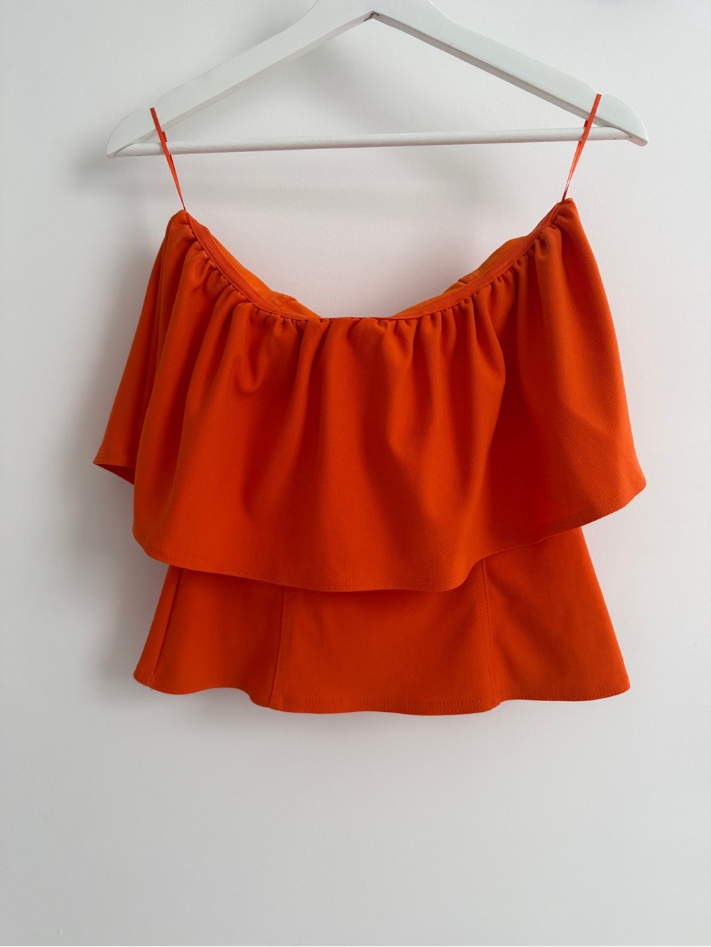 Zara Orange Strapless Ruffle Tube Top - Picture 5 of 5